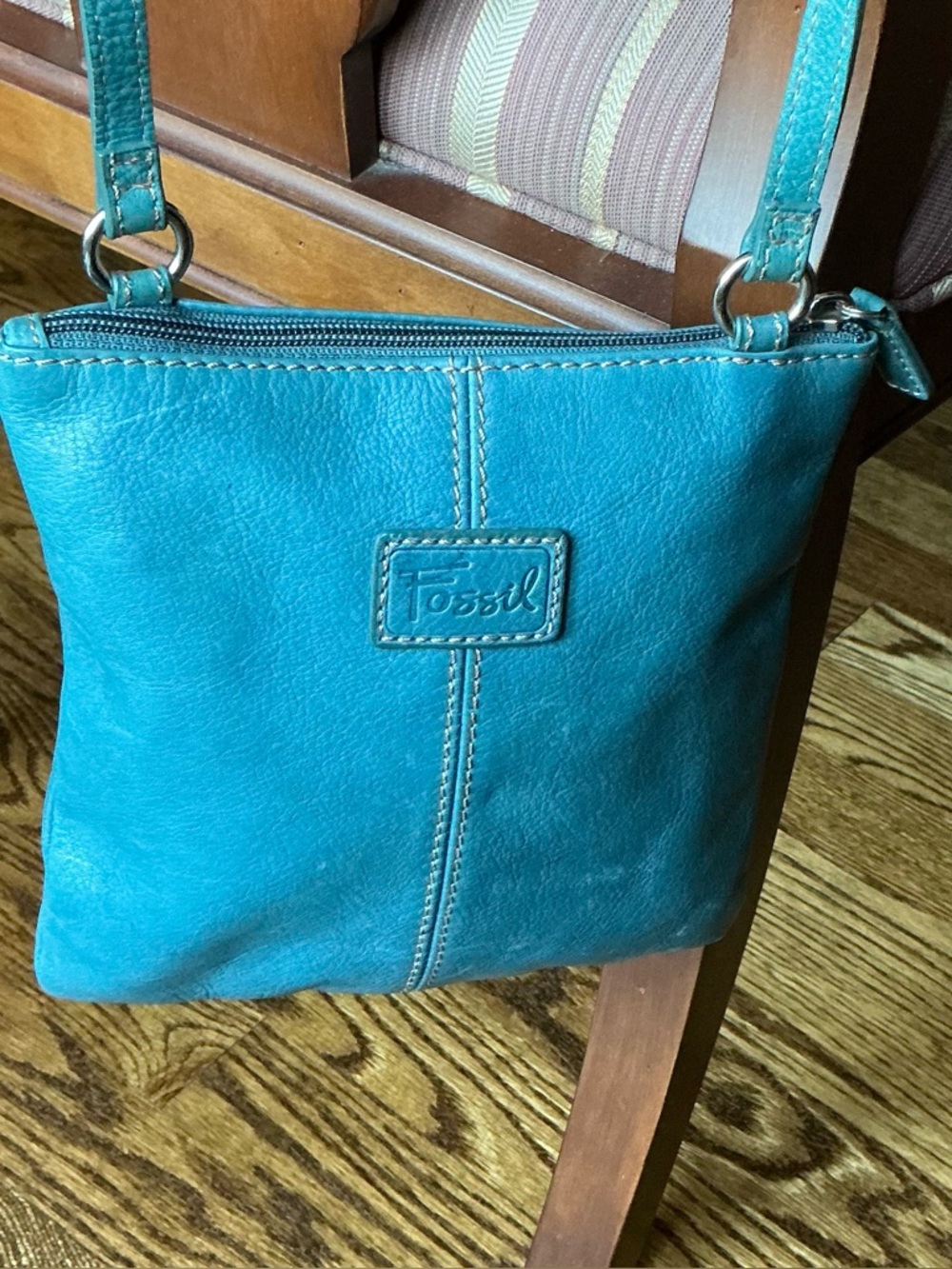Fossil Crosstown flat crossbody vintage purse - Picture 4 of 8
